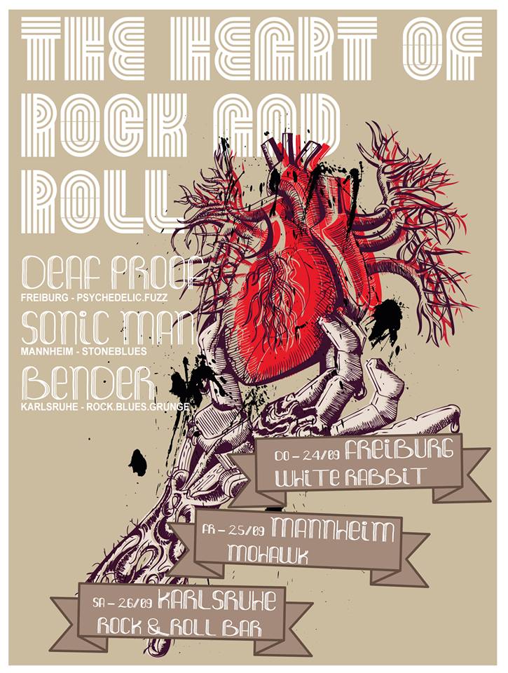 Heart of R'n'R Tour 2015 Gigposter